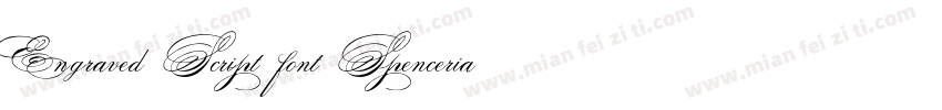 Engraved Script font Spencerian Scr字体转换